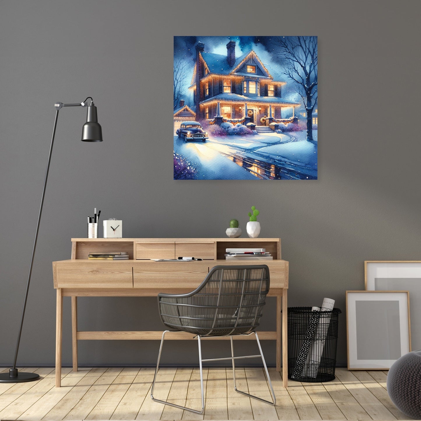Melancholic Winter Night Canvas