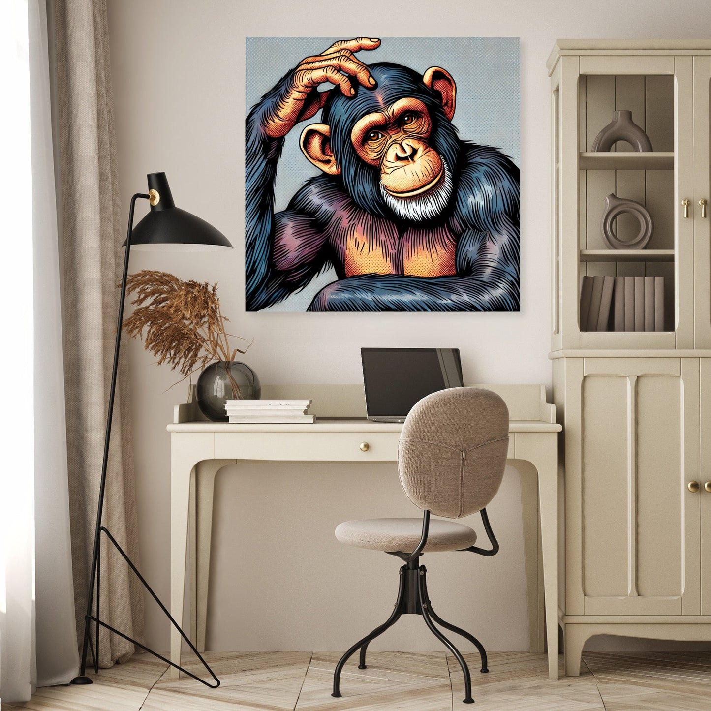 Thoughtful Chimp Canvas