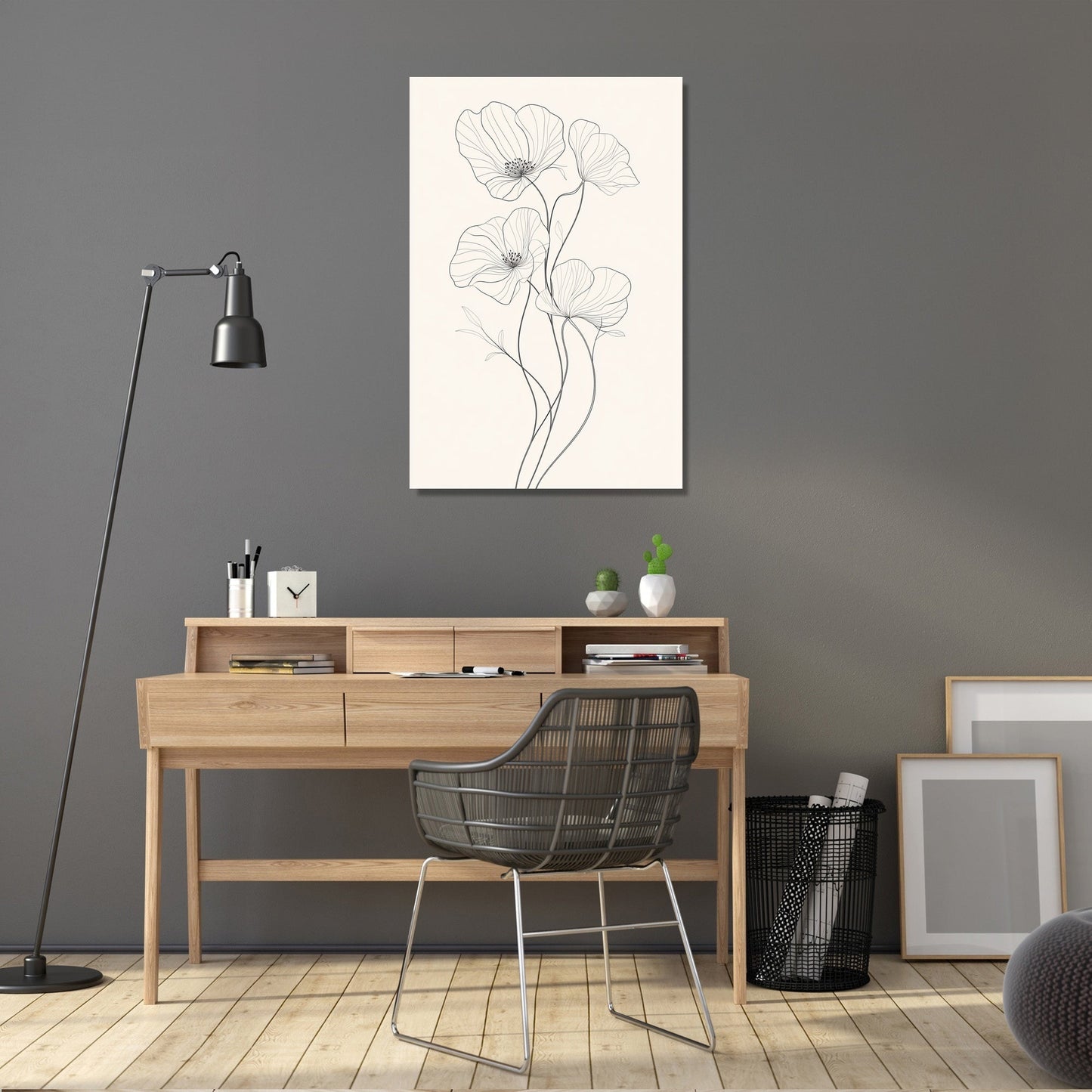 Ethereal Blossom Line Canvas