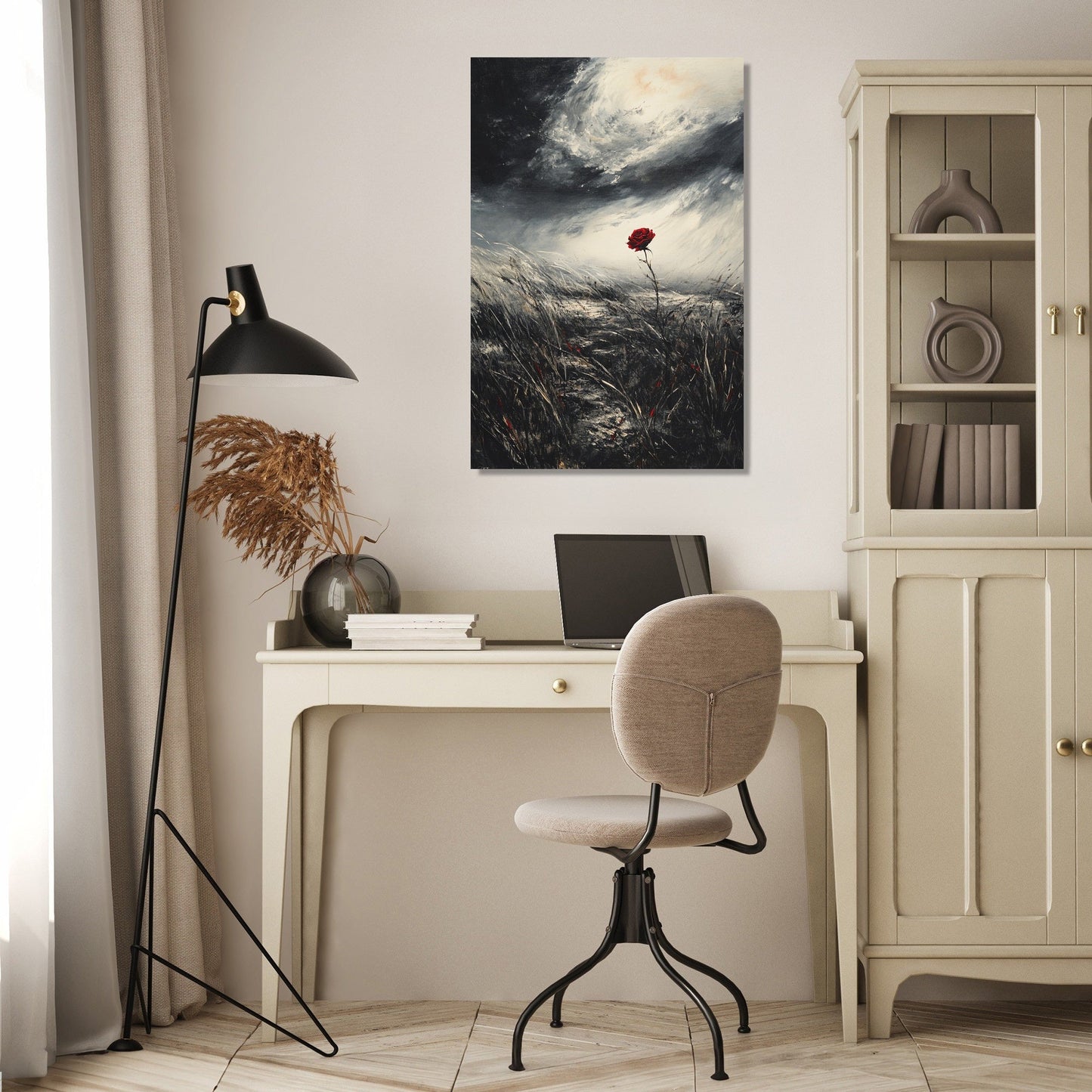 Crimson Rose Serenade Canvas