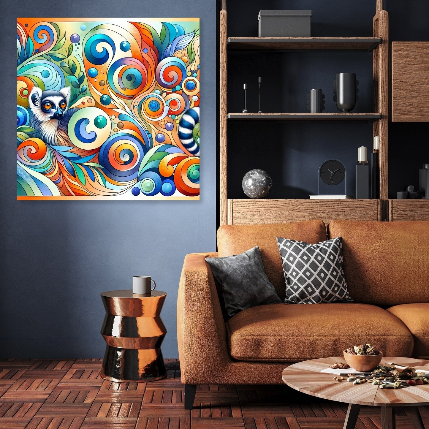 Whimsical Lemur Canvas