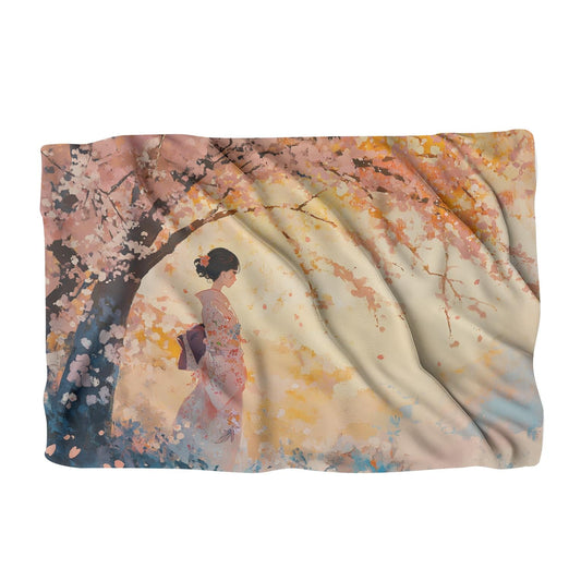 Sakura Sunset Stroll Blanket