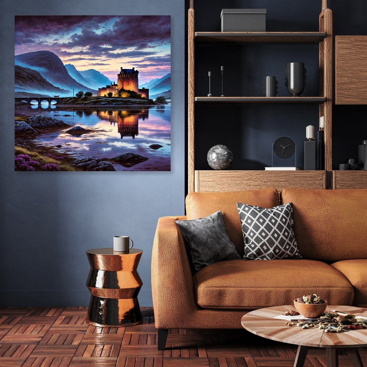 Twilight Highlands Castle Canvas