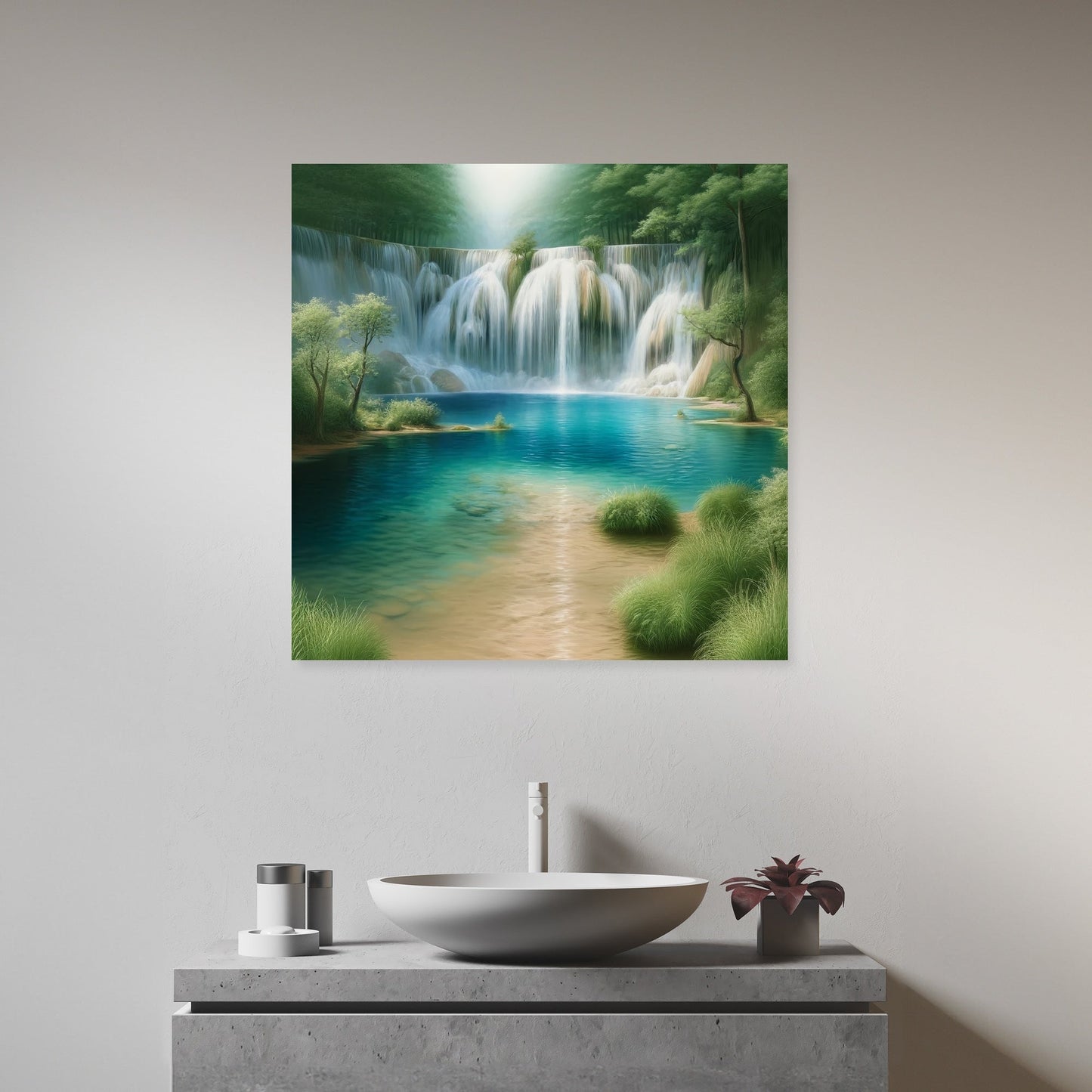 Serene Falls Canvas