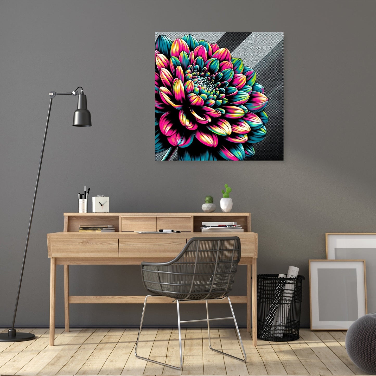 Neon Bloom Essence Canvas