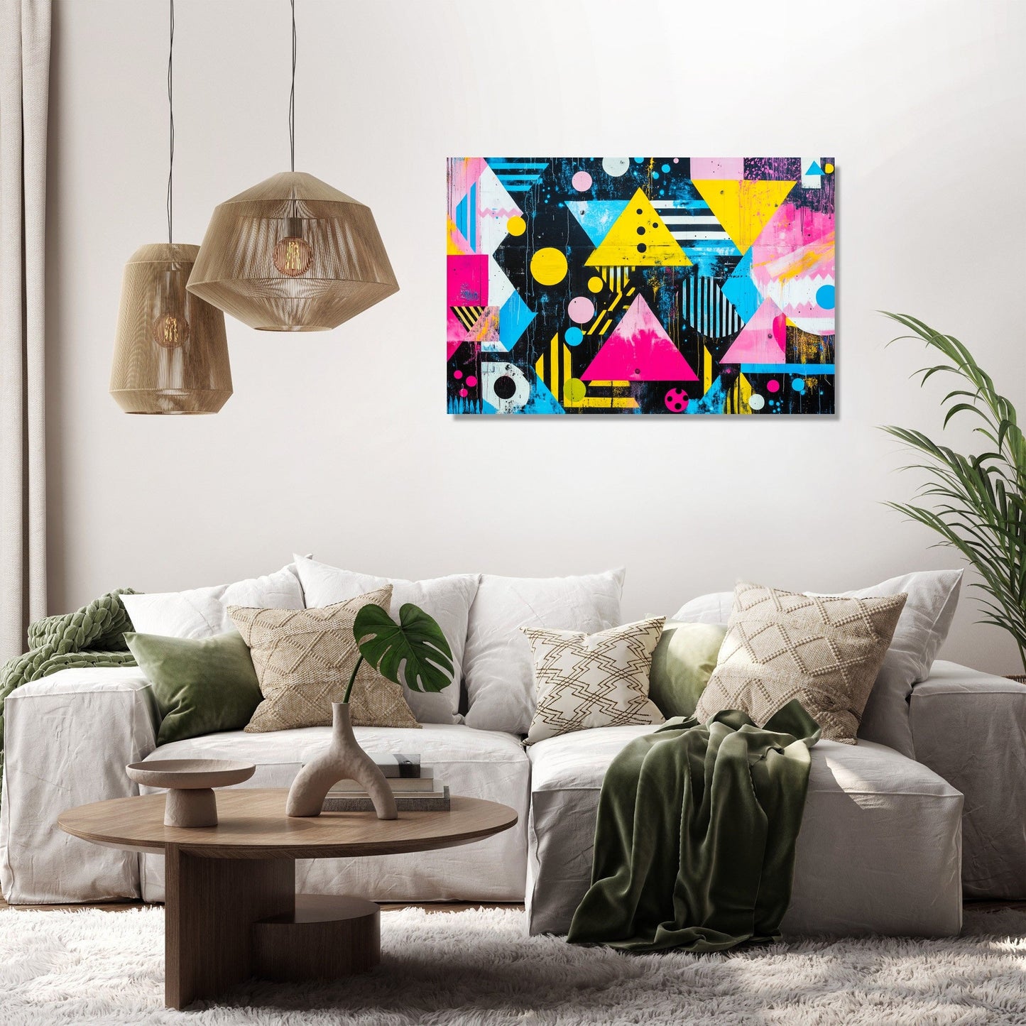 Geometric Graffiti Canvas