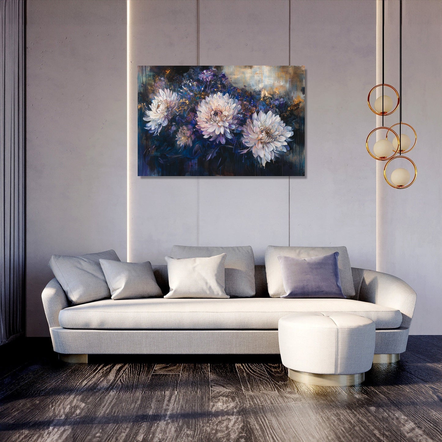 Chrysanthemum Reflection Canvas