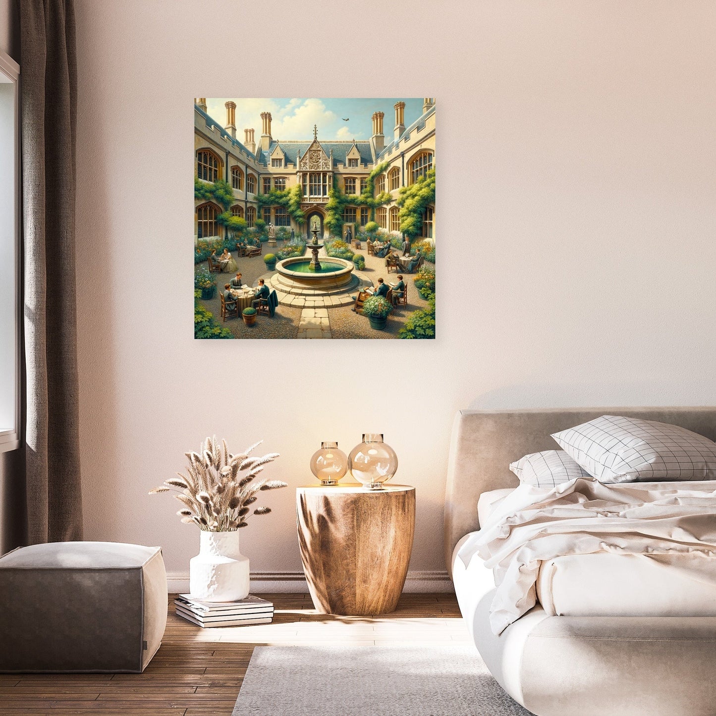 Cambridge Courtyard Contemplation Canvas