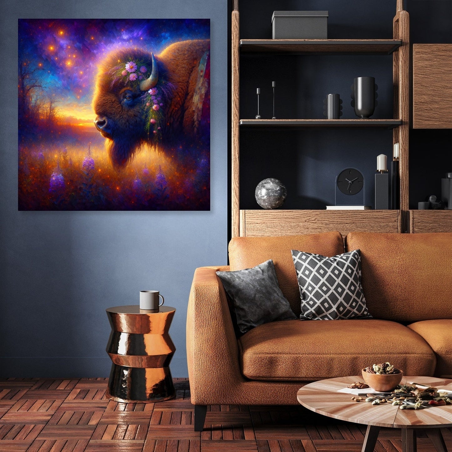 Royal Bison Twilight Canvas
