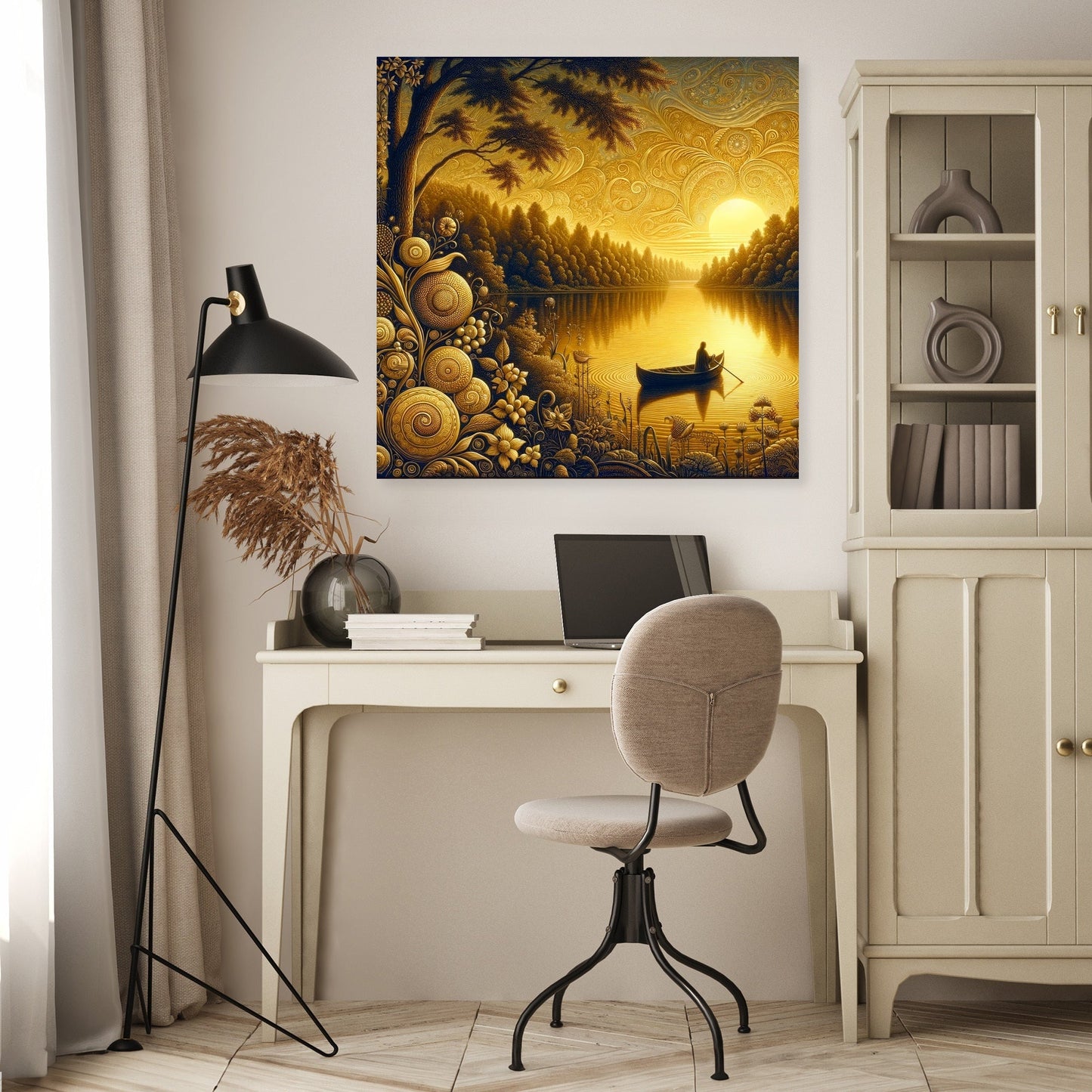 Twilight Serenity Lakeside Canvas
