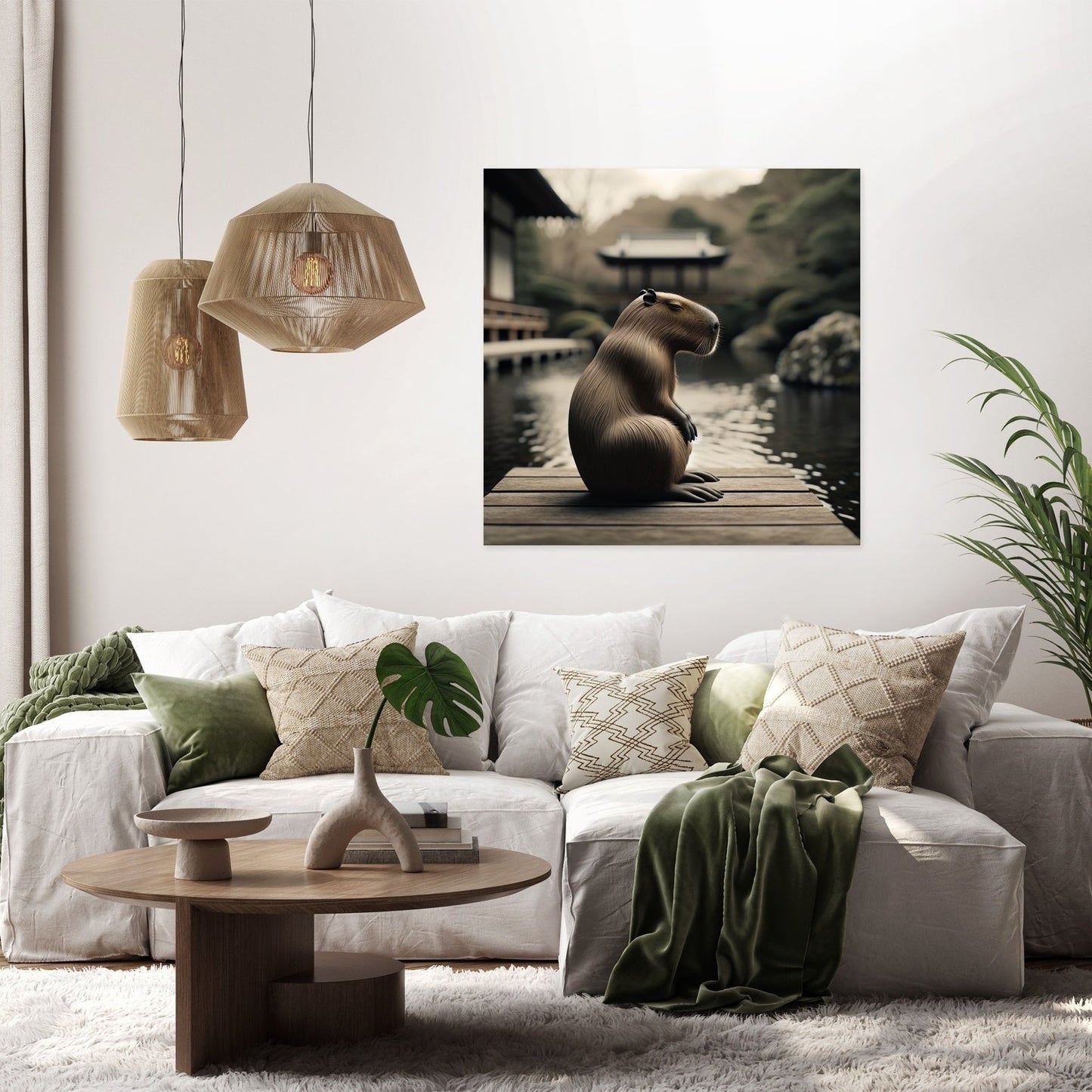 Zen Capybara Canvas