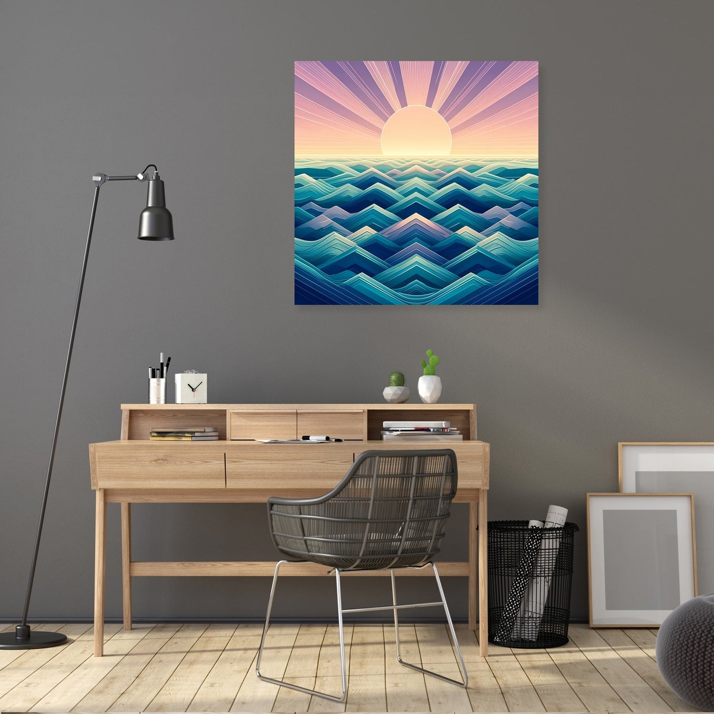 Seascape Geometry Canvas