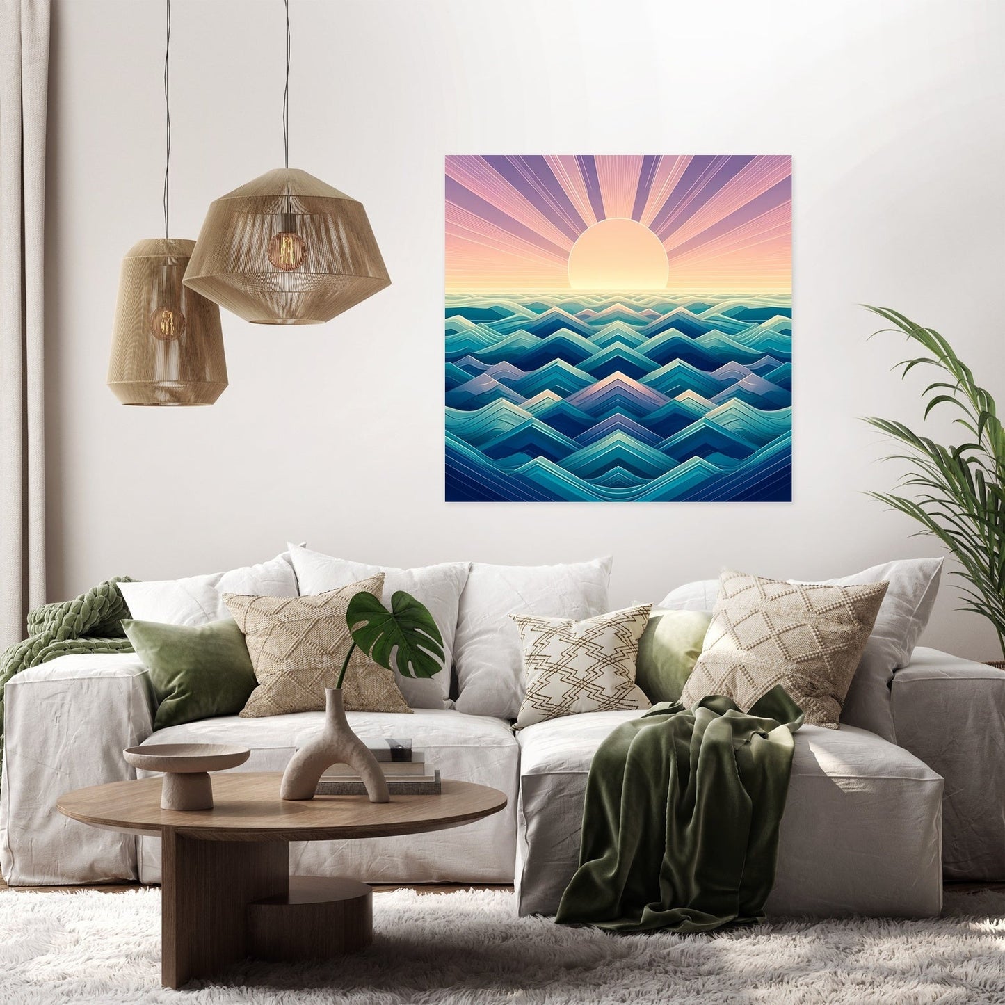 Seascape Geometry Canvas