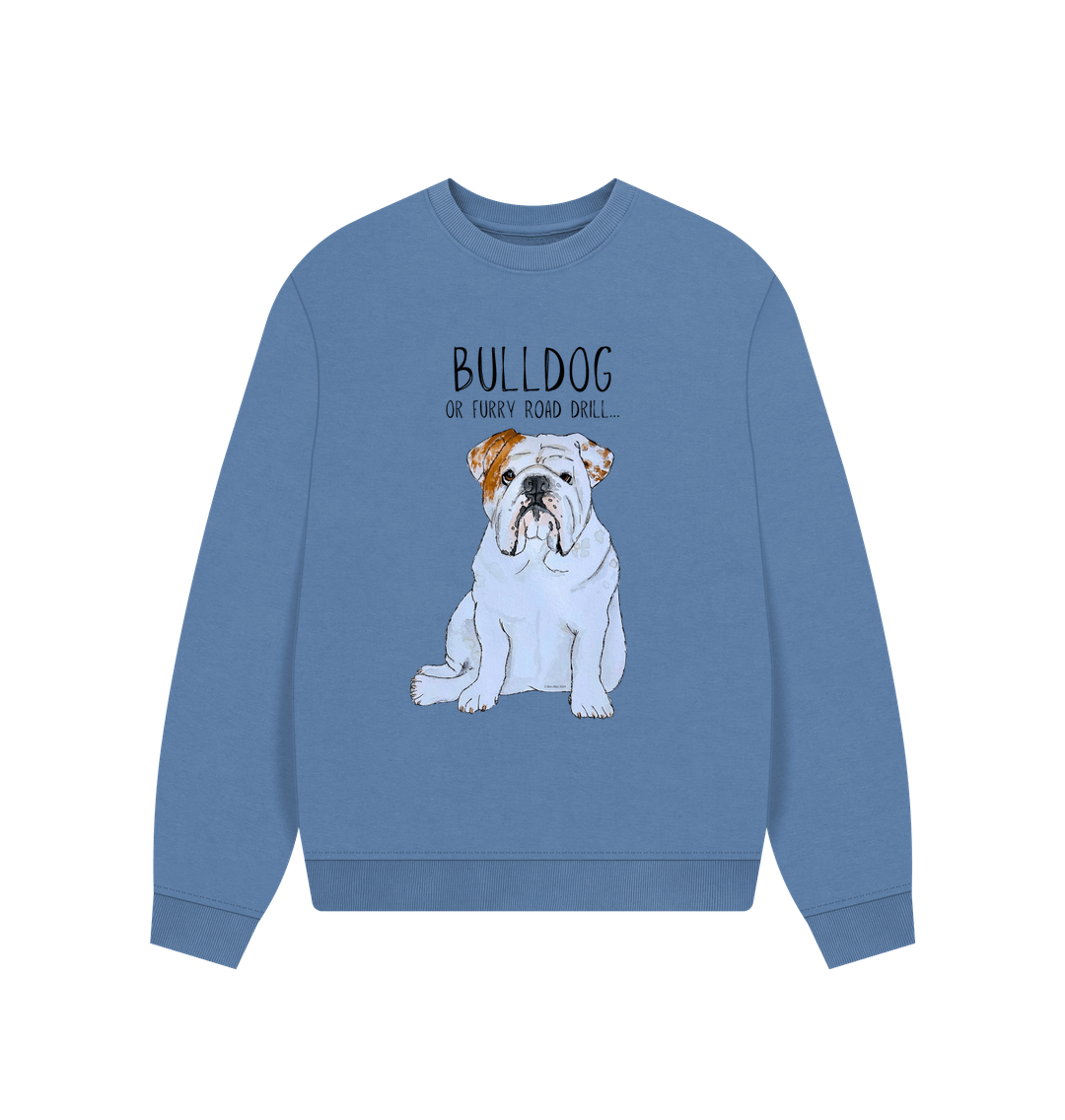 Bulldog Bliss: Furry Road Drill Oversized Sweatshirt for Fierce & Cozy Style!