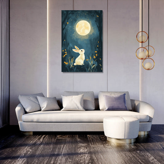 Moonlit Rabbit Canvas