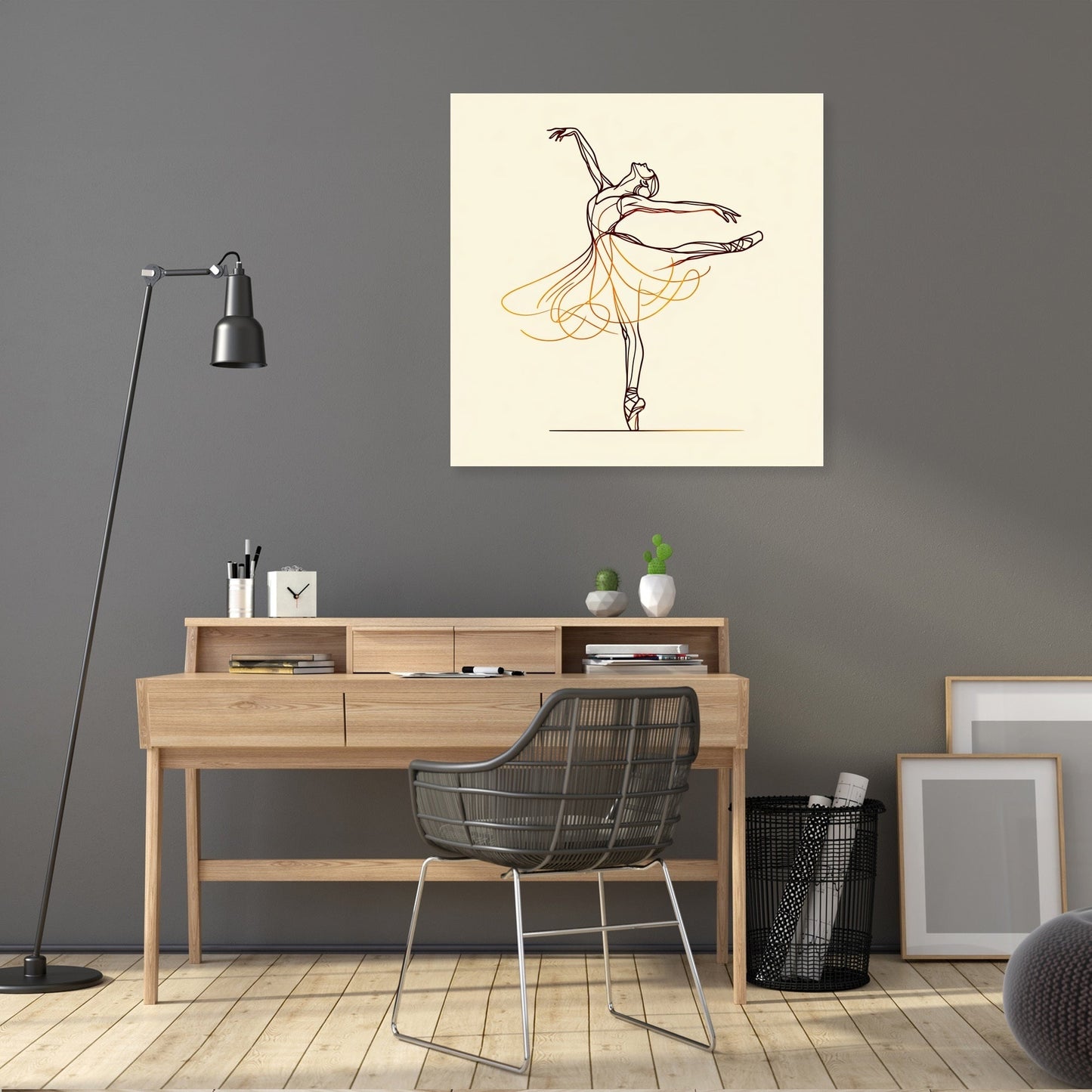 Ballet Dancer in Warm Colors Canvas