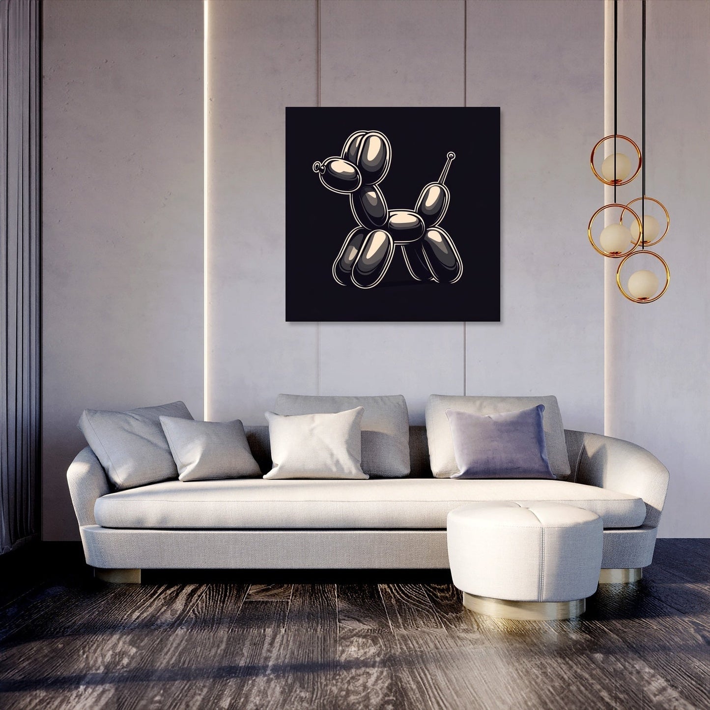 Whimsical Balloon Dog Canvas