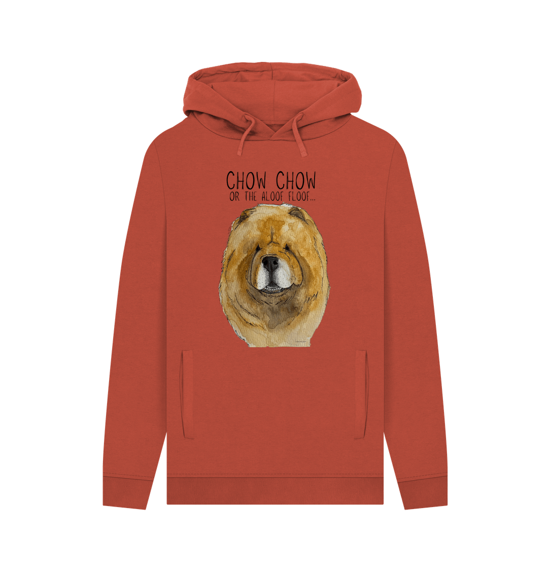Stay Snuggly with the Aloof Floof – Red Chow Chow Men's Hoodie!