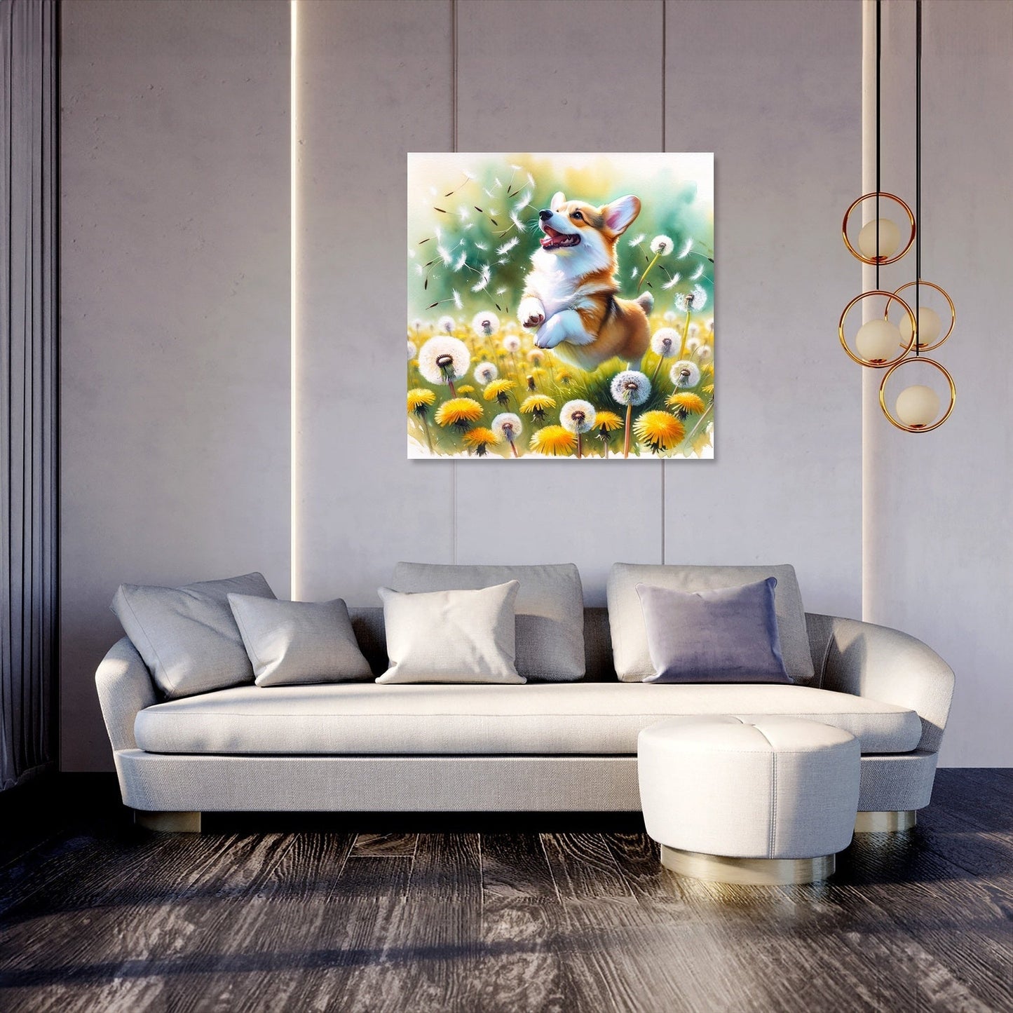 Corgi Whimsy Canvas