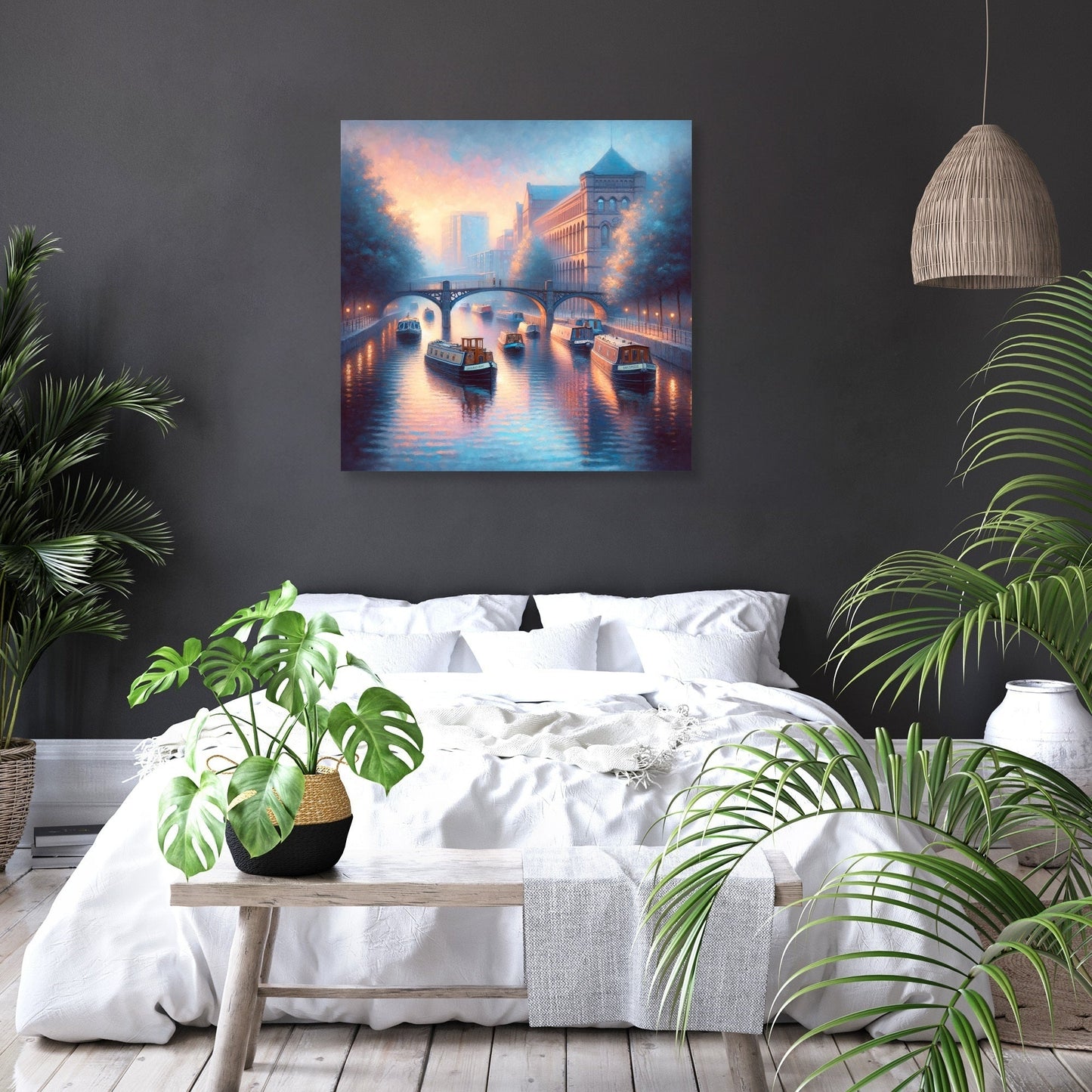 Manchester Castlefield Dusk Canvas