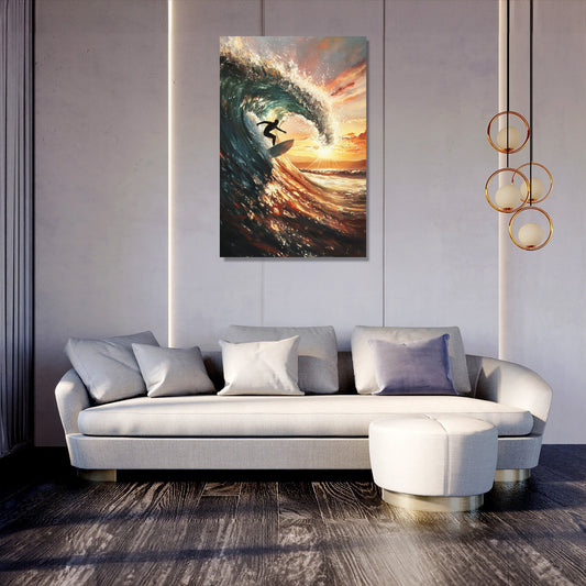 Surfer’s Sunset Canvas