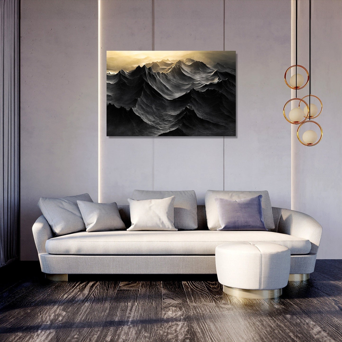 Golden Dawn Peaks Canvas