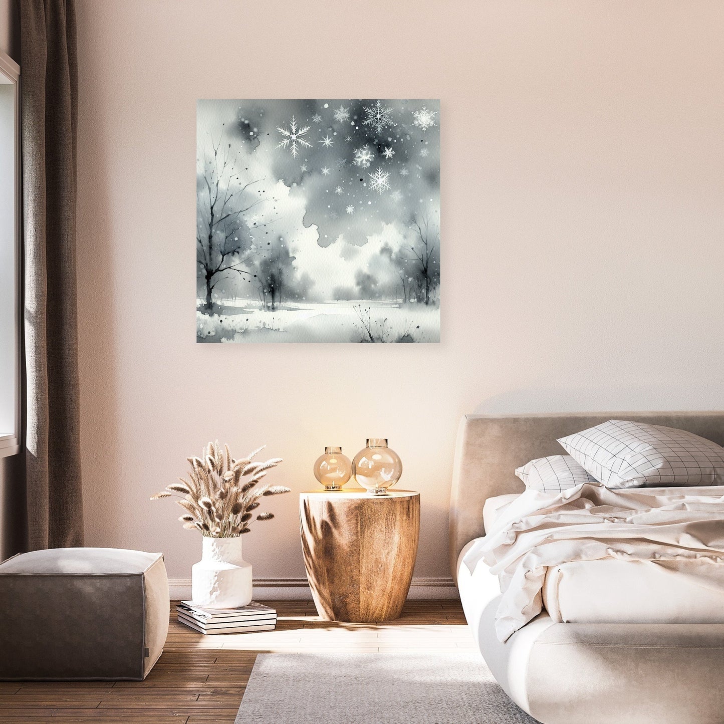 Winter's Whispering Snowfall Canvas