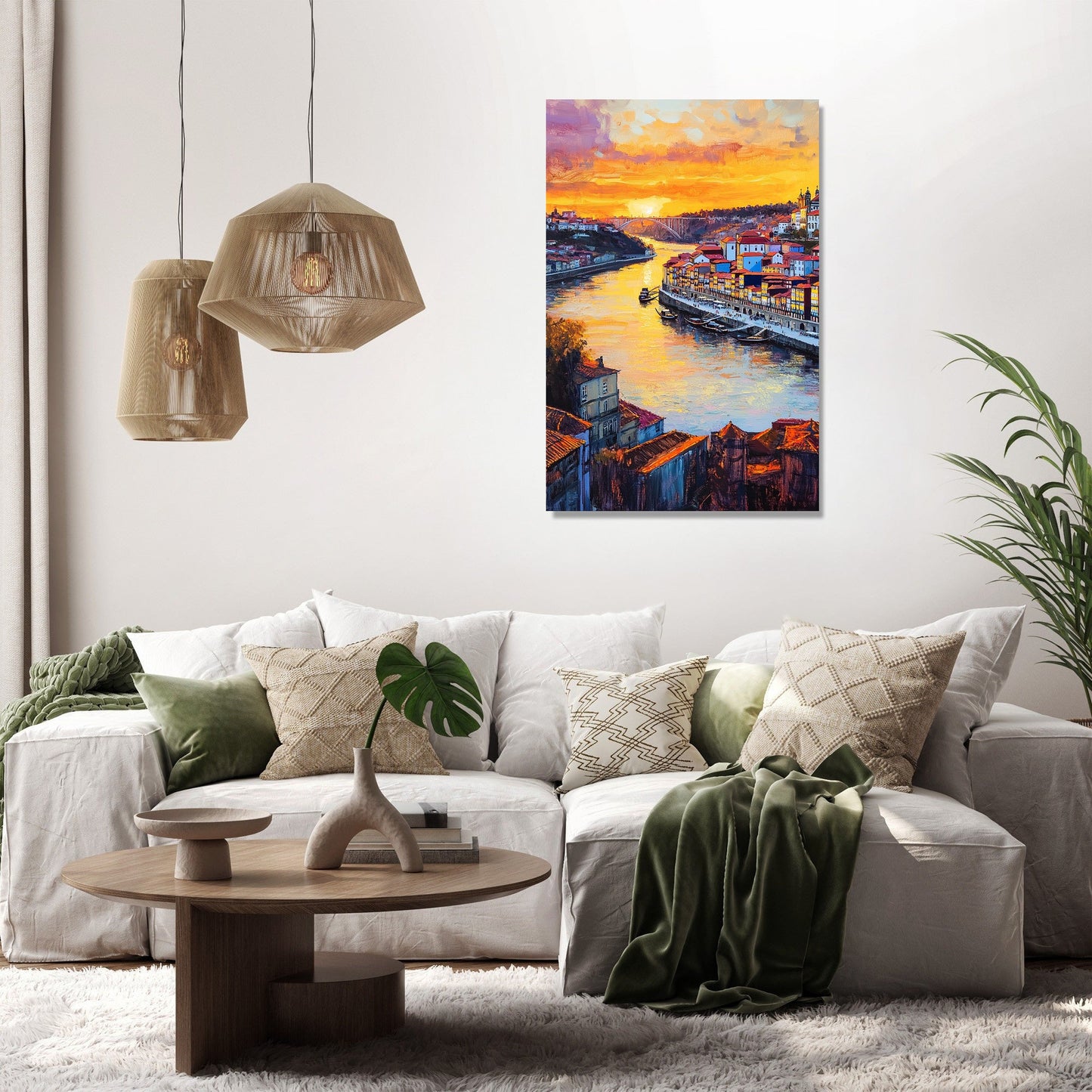 Porto Sunset Reflections Canvas