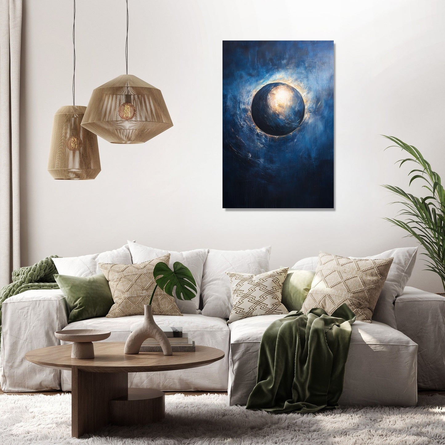 Celestial Whisper Eclipse Canvas
