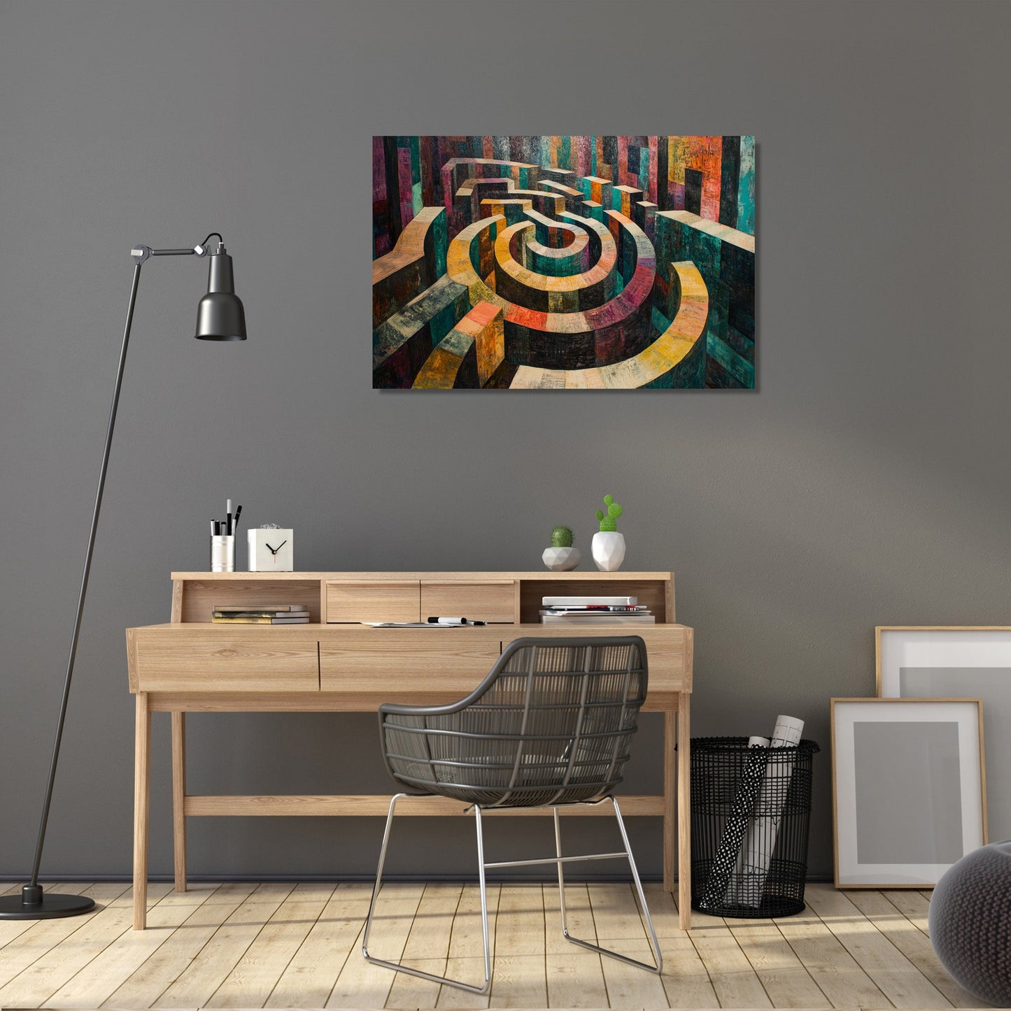 Geometric Labyrinth Canvas
