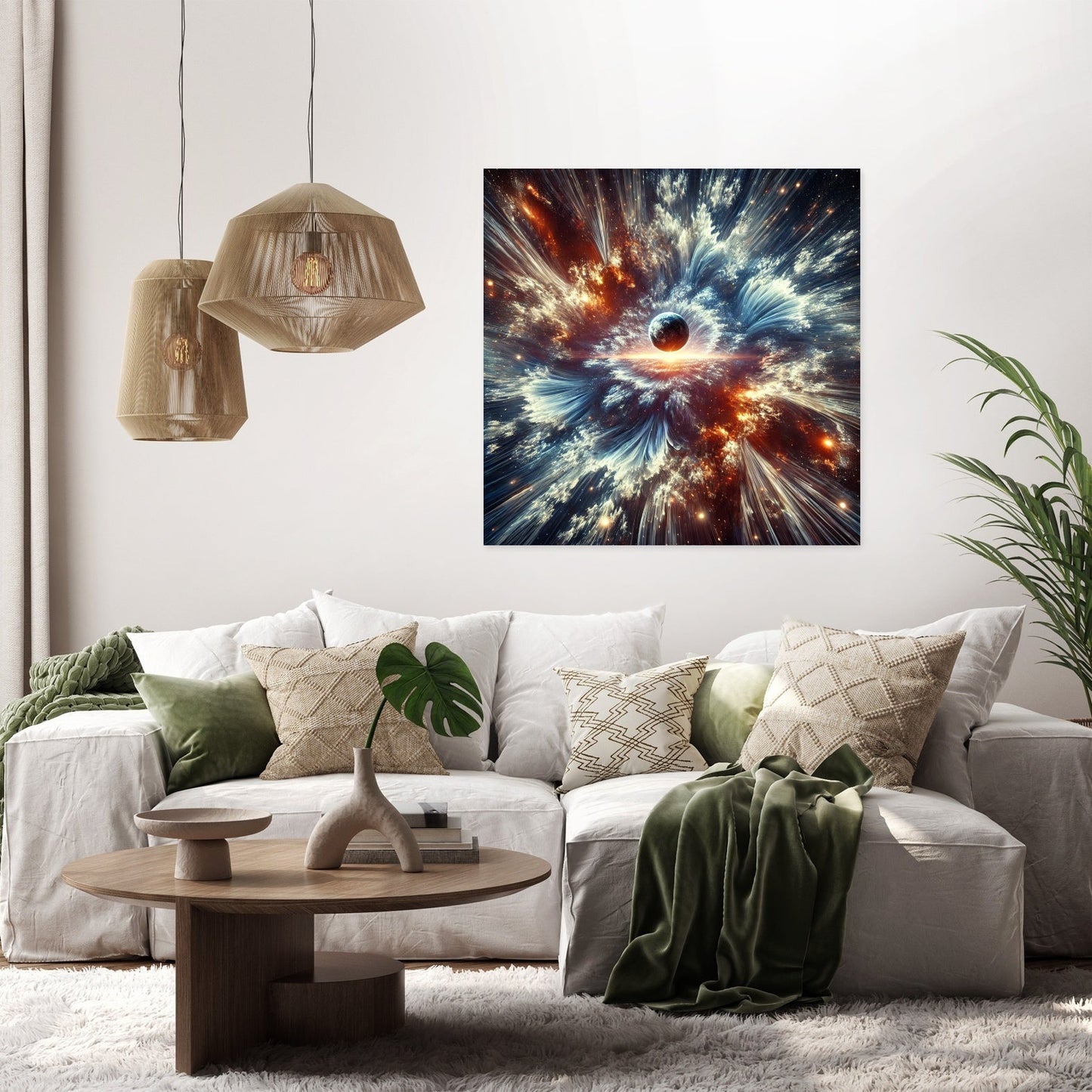 Fractal Vortex Cosmos Canvas