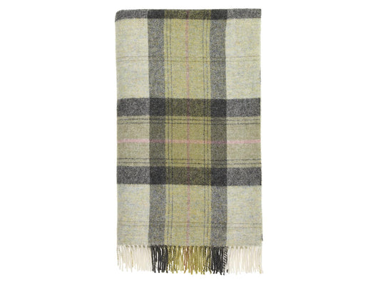 Skye Shetland Pure New Wool Throw - Green