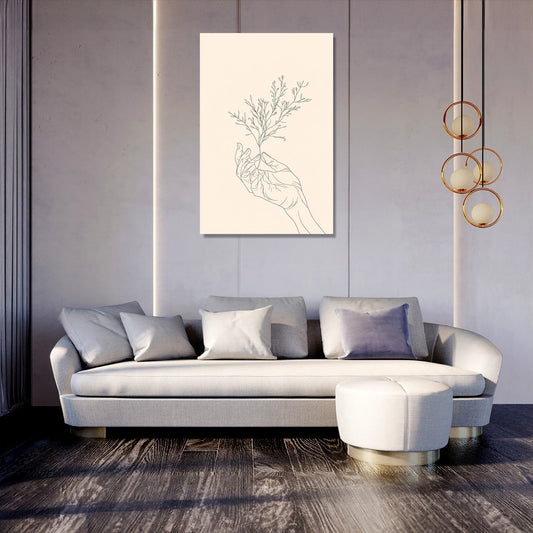 Hand and Plant Canvas