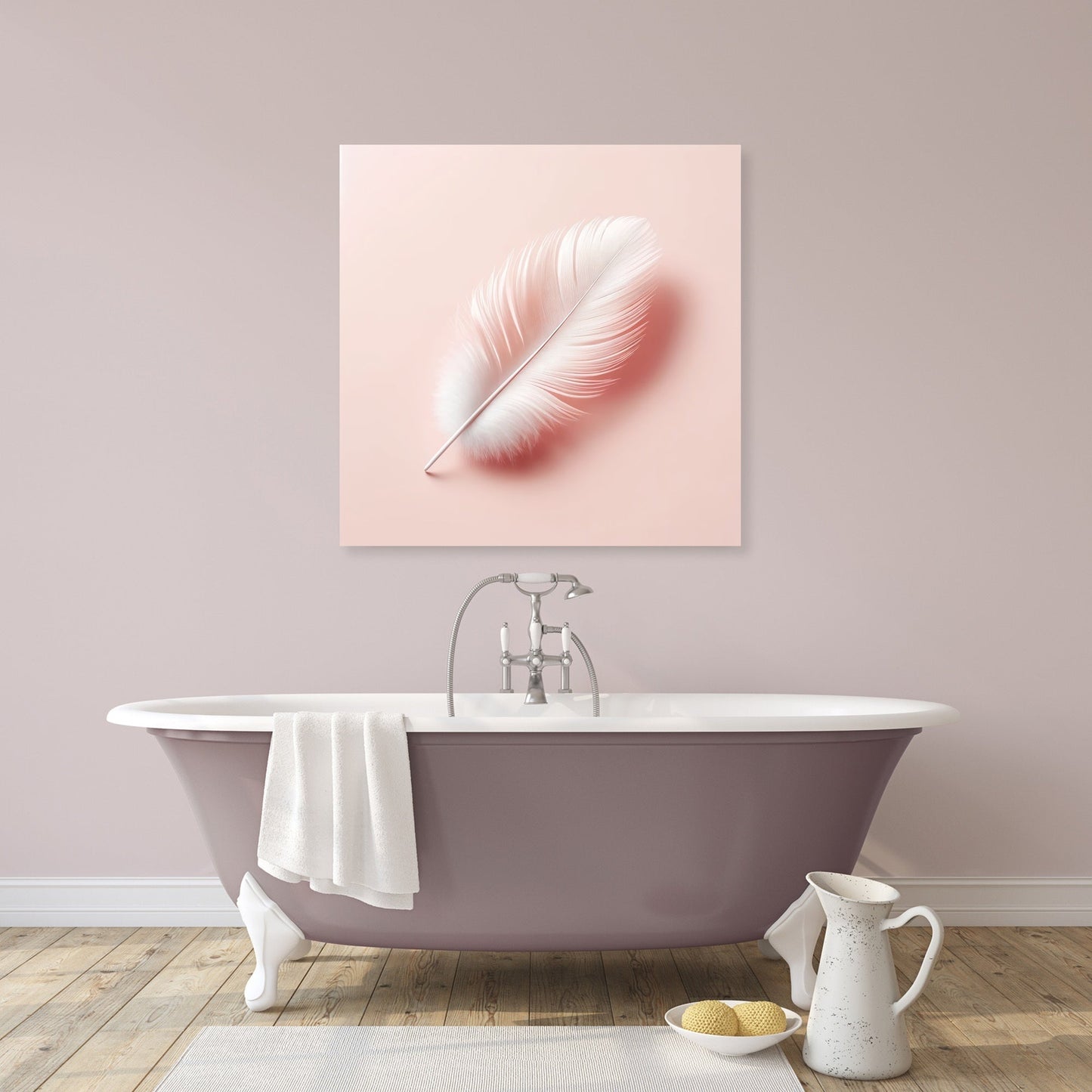 Serene Feather Canvas