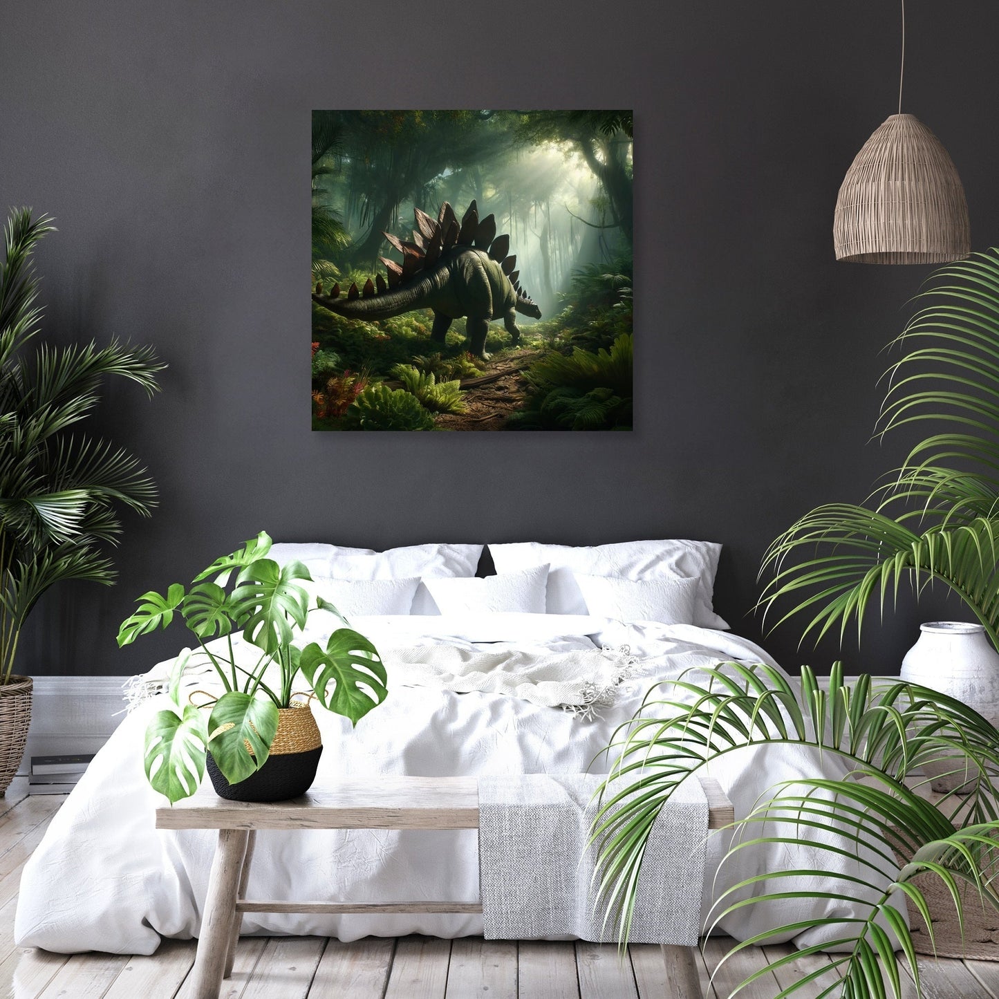 Forest Wanderer Stegosaurus Canvas