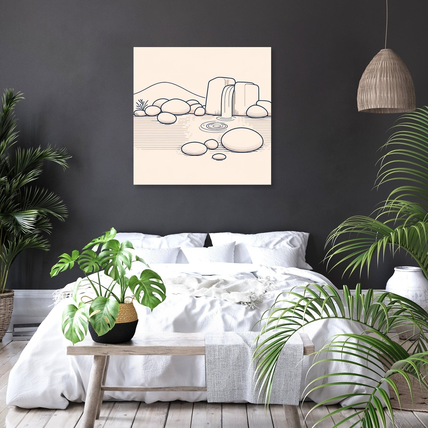 Zen Garden in Pastel Canvas