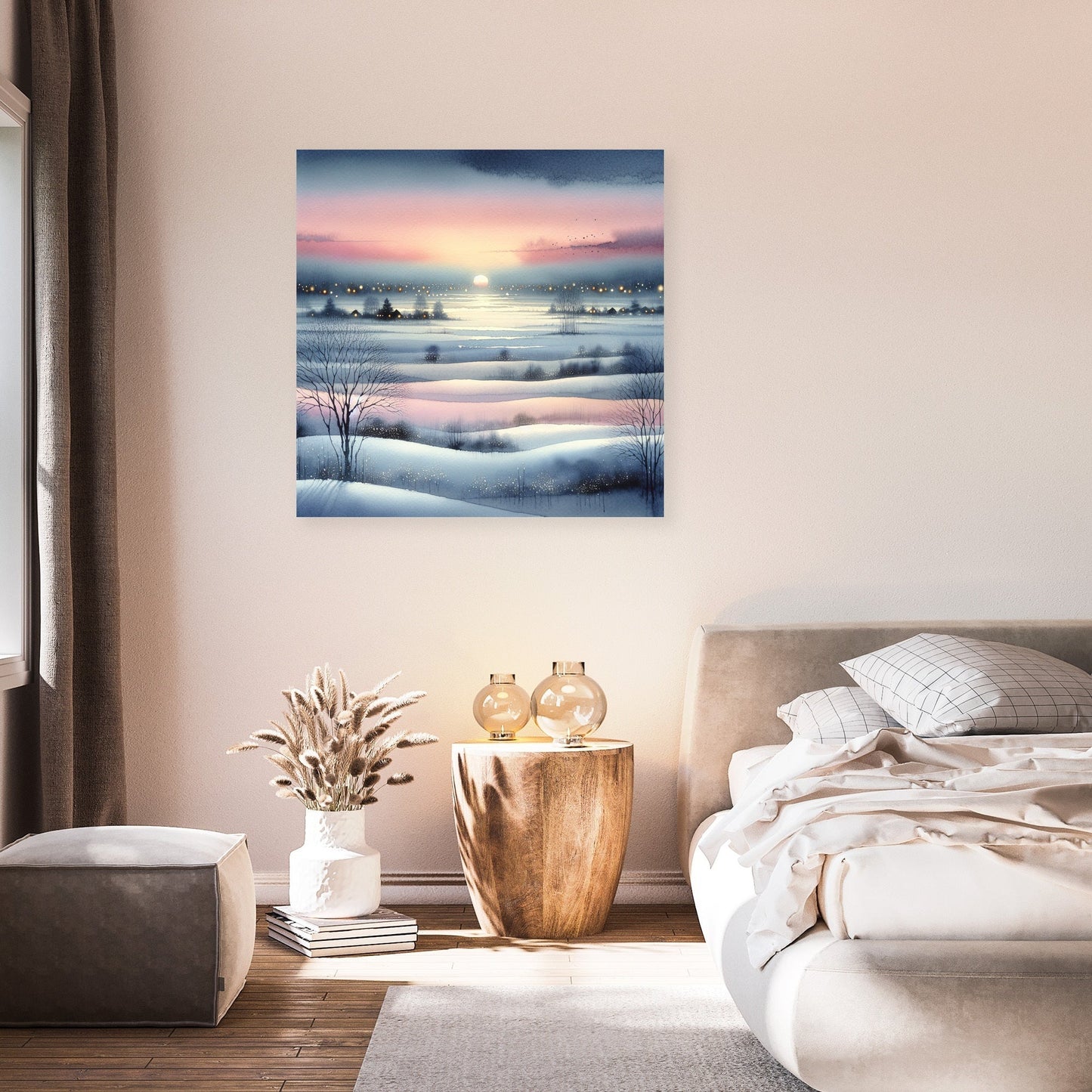 Winter Sunset Serenity Canvas