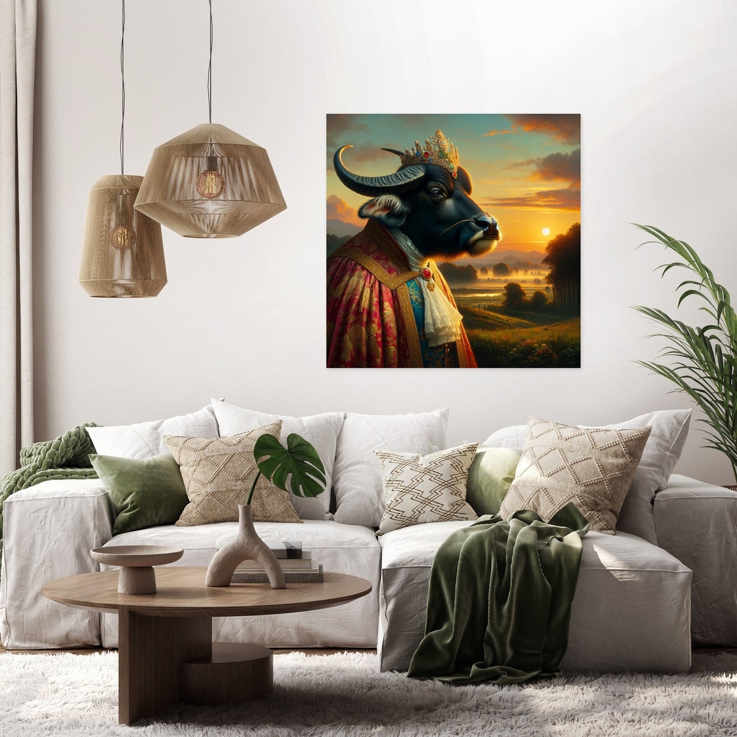 Majestic Aristocrat Buffalo Dusk Canvas