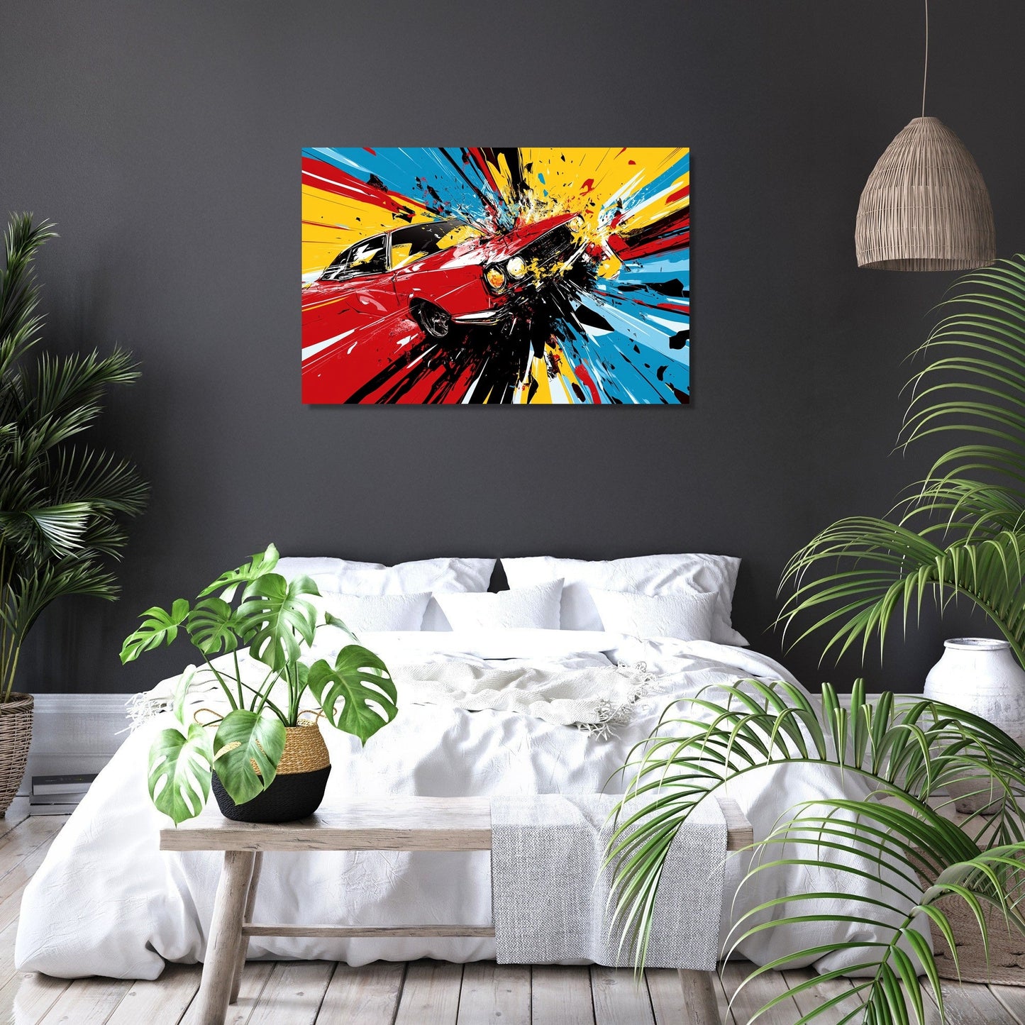 Crash Bang Car Canvas
