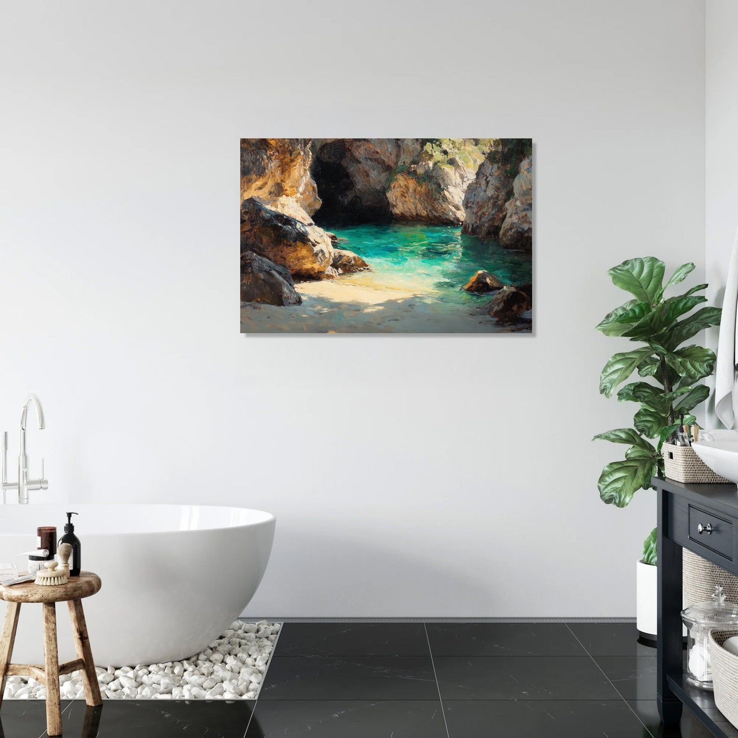 Tranquil Cove Reflection Canvas