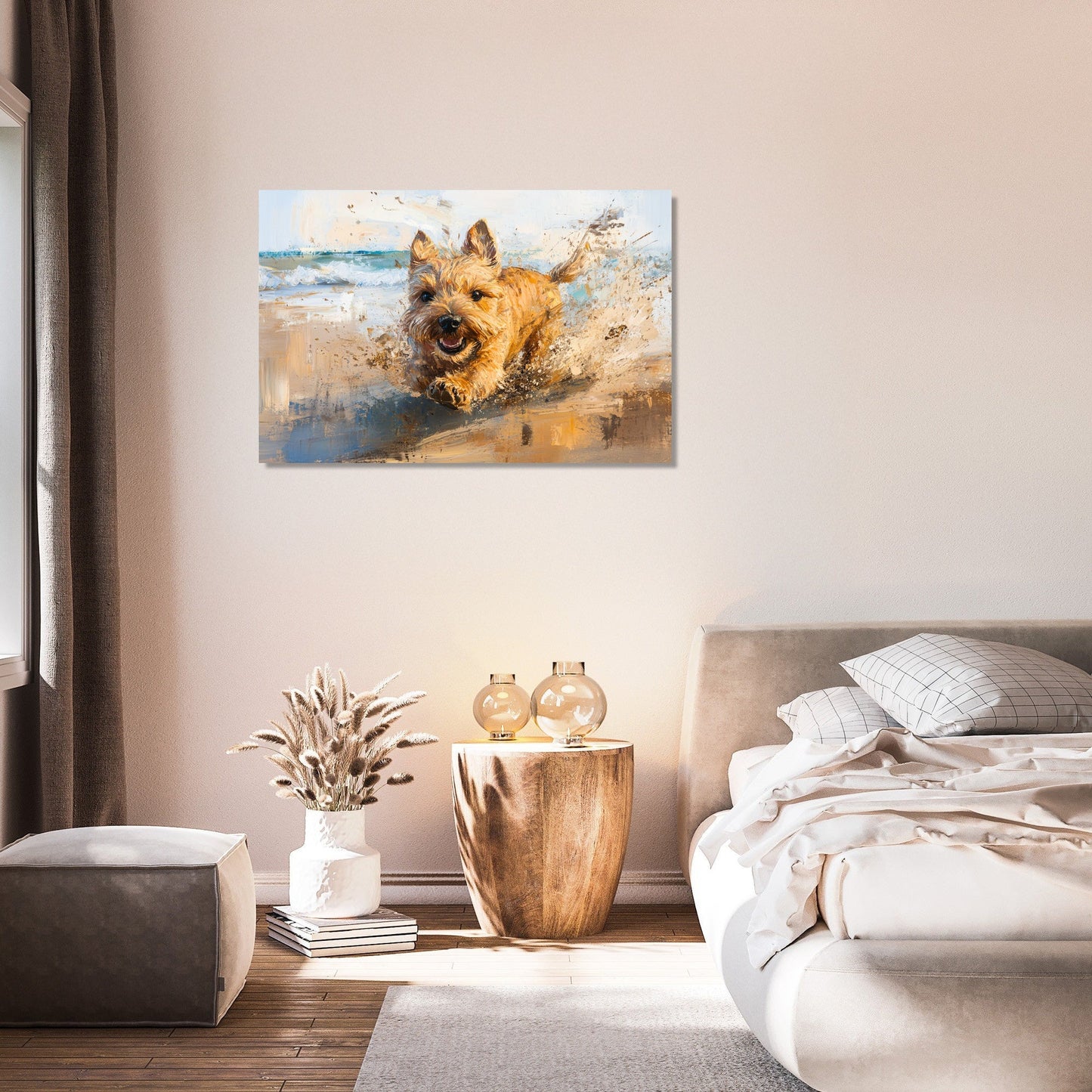 Terrier's Beach Adventure Canvas