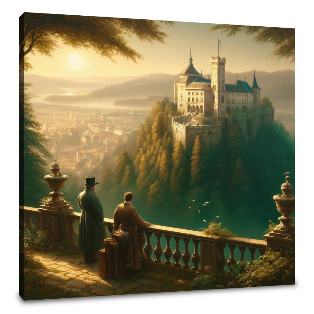 Morning Majesty at Ljubljana Castle Canvas
