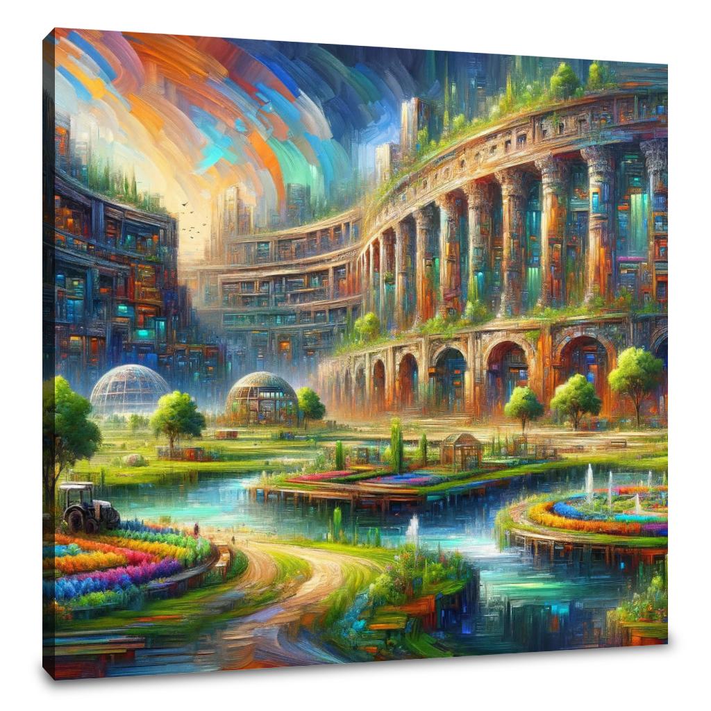 Future Echoes Amidst Ruins Canvas