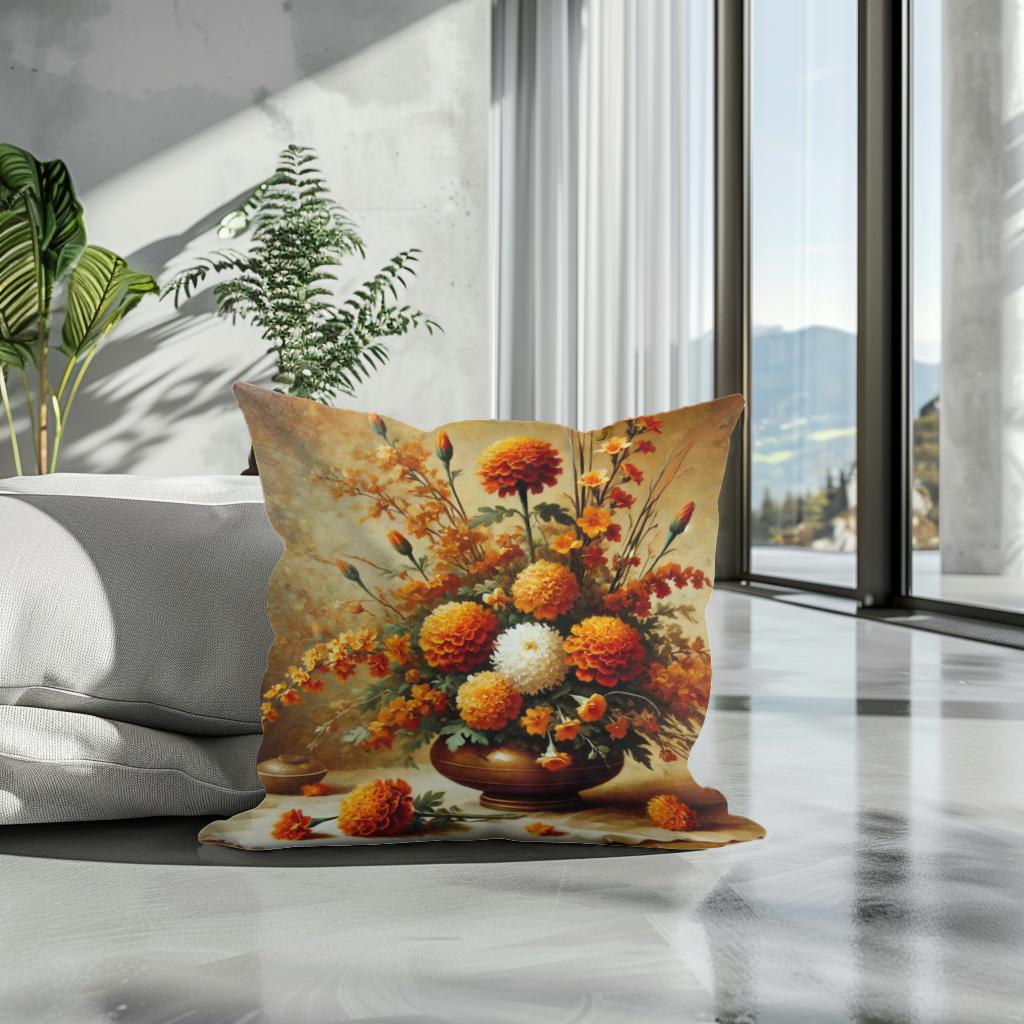 Timeless Ikebana Cotton Cushion