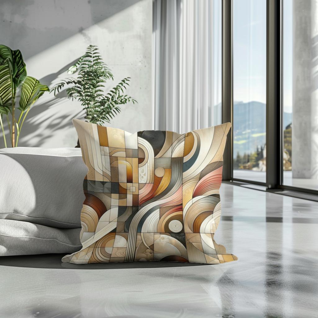 Embrace of Hearth Hues Cotton Cushion