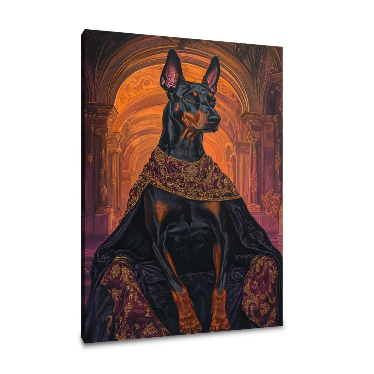 Noble Doberman's Royal Canvas