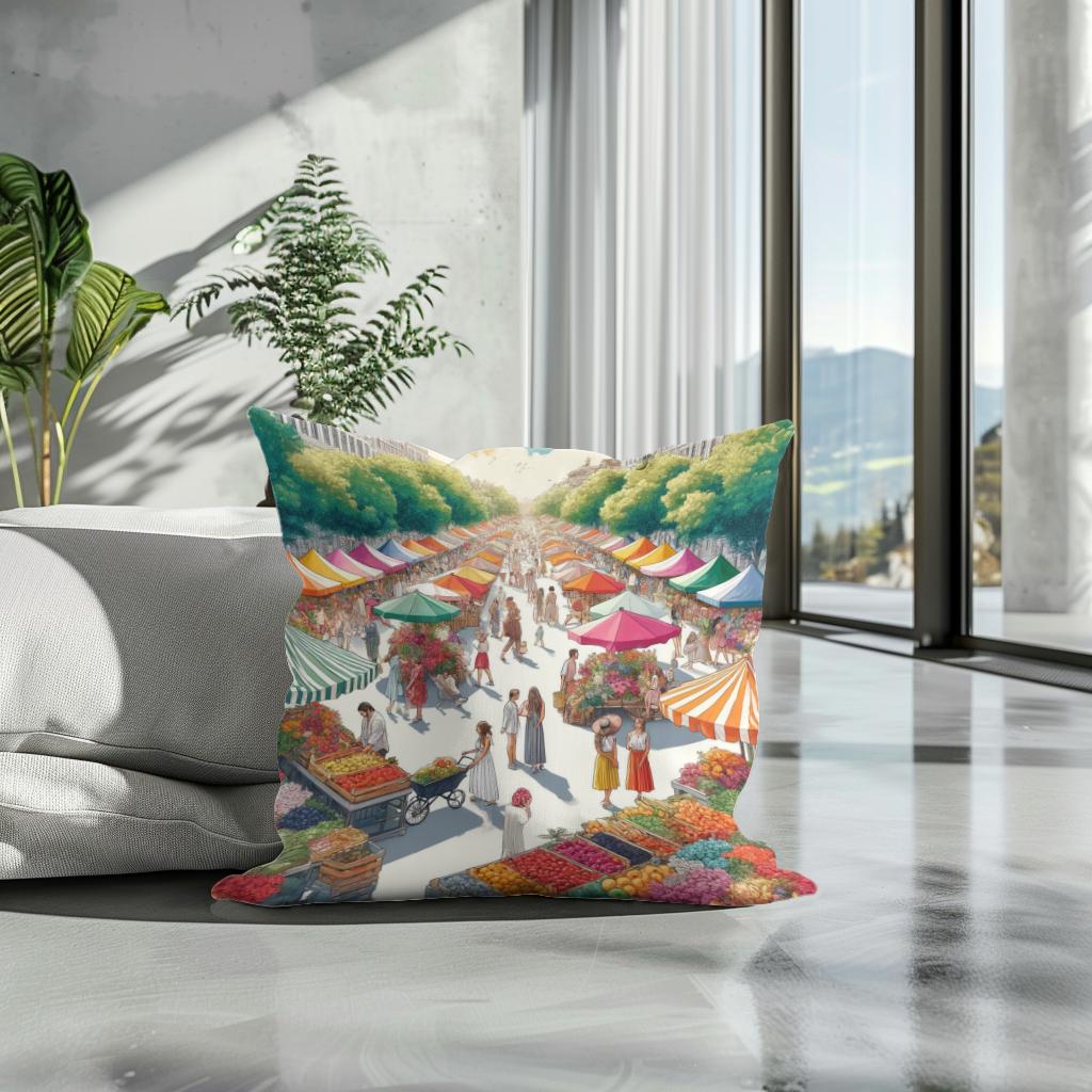 Market Vibrance Summer Cotton Cushion