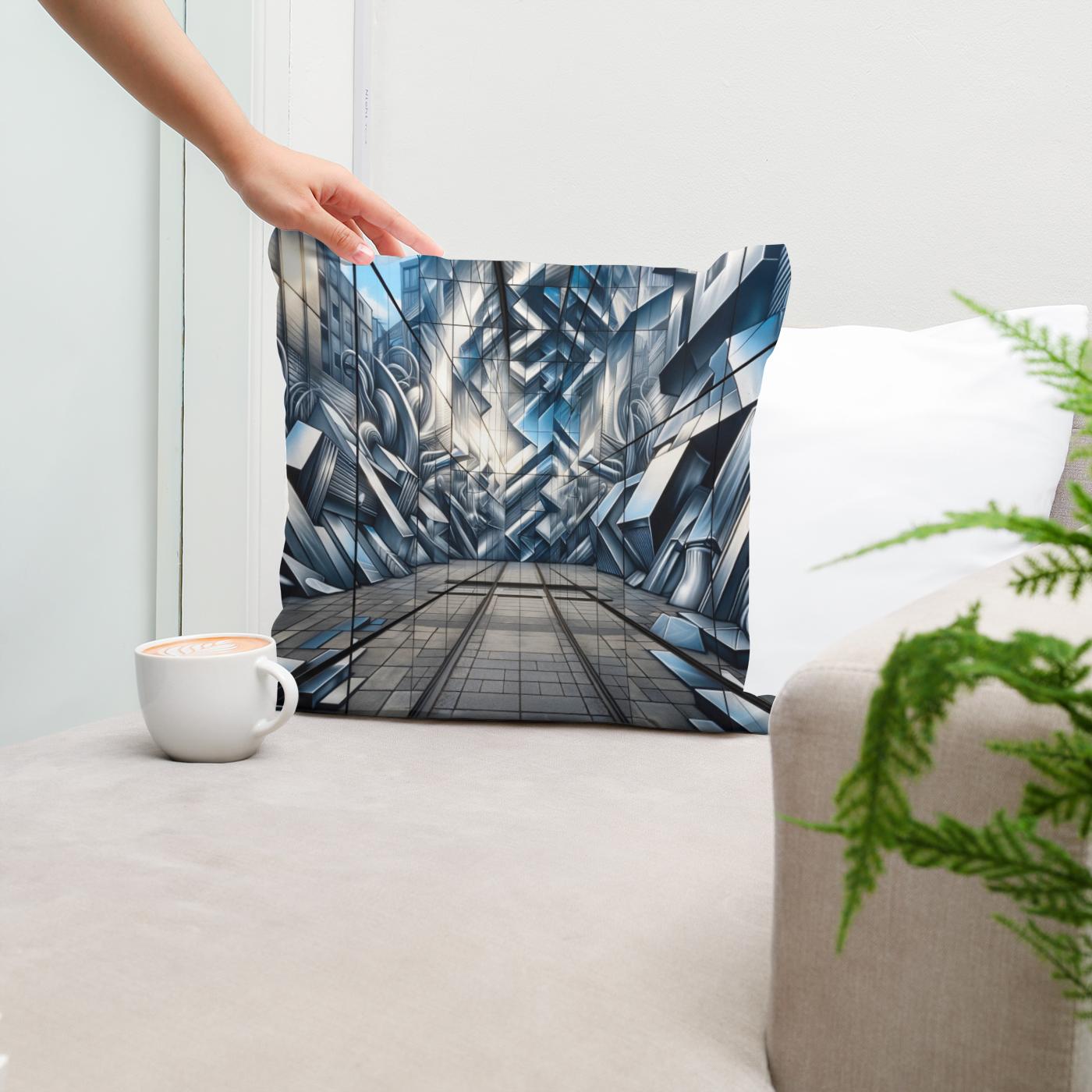 Reflections of the Street Cotton Cushion
