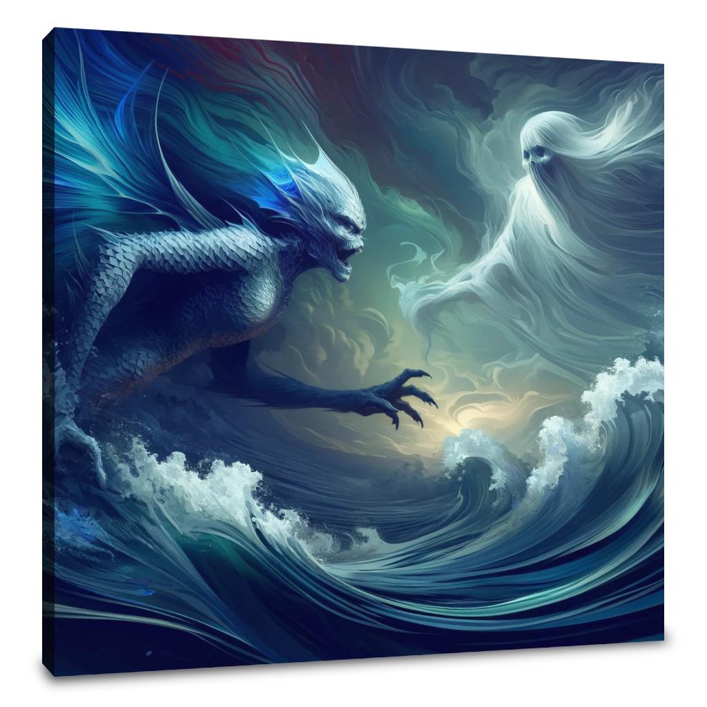 Stormy Seas Confrontation Canvas