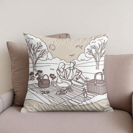 Picnic Moments Cotton Cushion